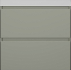 Style Line Тумба с раковиной Манхэттен 60 Plus подвесная эмаль олива матовая – фотография-1